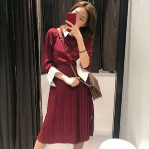 ZARA CONTRASTING POLKA DOT DRESS 1165/161